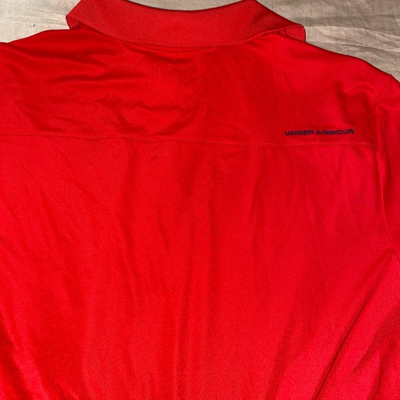 Under Armour red polo shirt. Size large - Picture 5 of 6